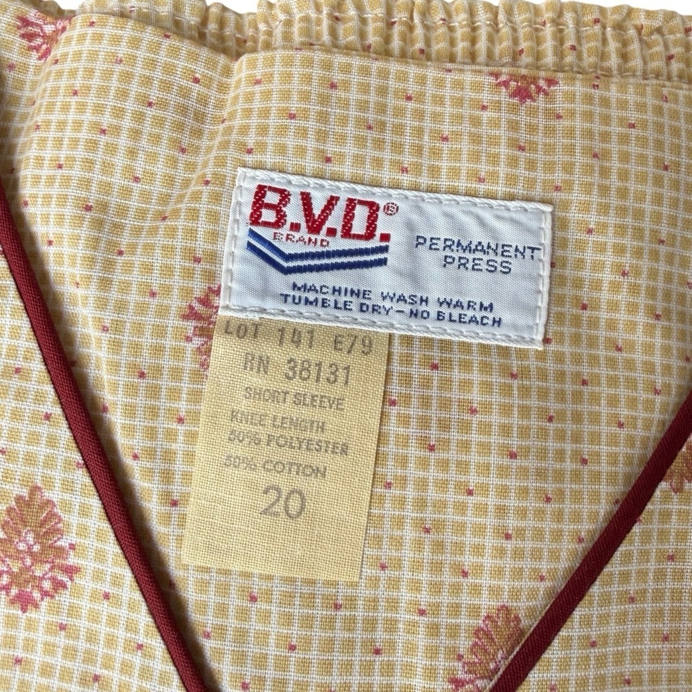 Vintage BVD Fruit of The Loom Boys 2 Piece Pajama Set Size 20 Permanent Press - Picture 3 of 7